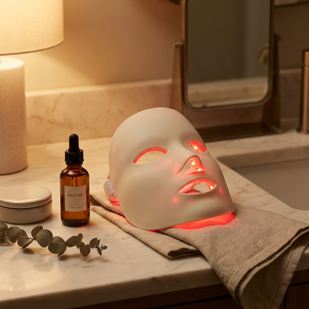 Restoryhq Red Light Glow Mask, included in Sunday Reset Ritual bundle